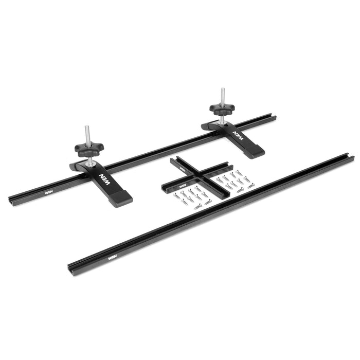 WEN WAT242 24-Inch Universal T-Track, Hold Down Clamps, and Intersection Kit for Woodworking