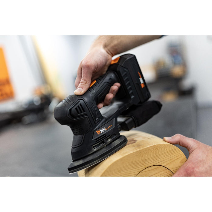 WEN 20401BT 20V Max Cordless Detailing Palm Sander (Tool Only – Battery Not Included)