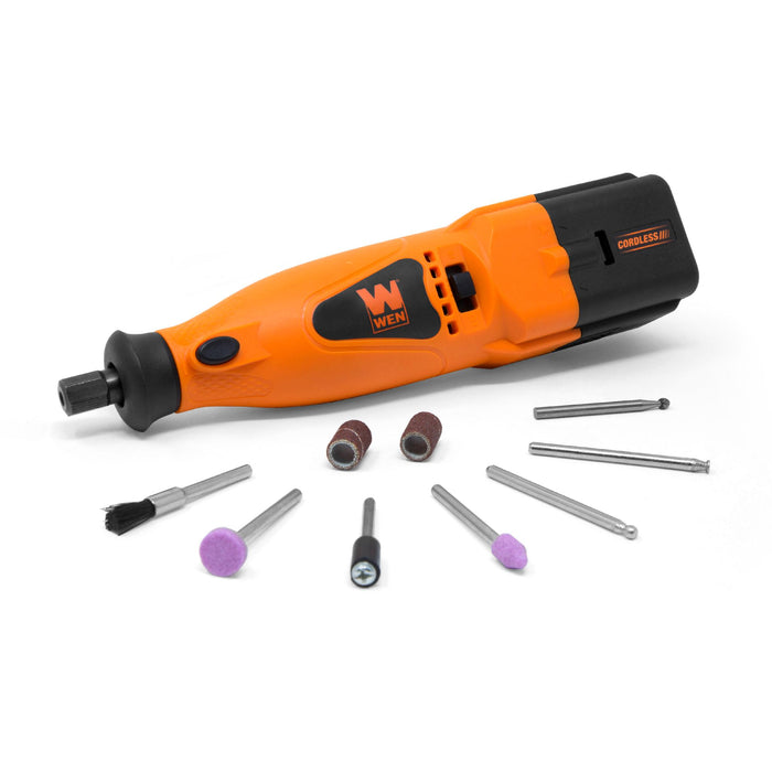 WEN 23006 Two-Speed Cordless Rotary Tool Kit with 10-Piece Accessory Set
