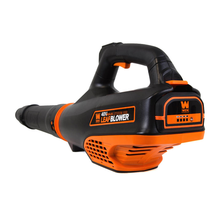 WEN 40410 40V Max Lithium-Ion 480 CFM Brushless Leaf Blower with 2Ah Battery &amp; Charger