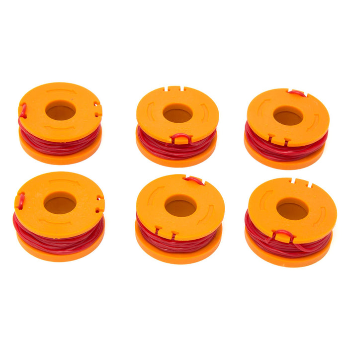 WEN 40413ST-6 String Trimmer Replacement Spool with 9.5 Feet of .065 Line, Six-Pack