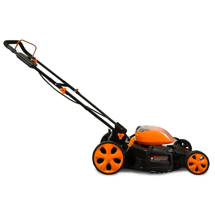 WEN 40441 40V Max Lithium Ion 21-Inch Cordless 3-in-1 Lawn Mower with Two Batteries, 16-Gallon Bag and Charger