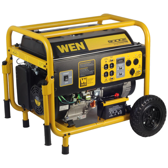 WEN 56877-CA 9000-Watt Generator with Electric Start and Wheel Kit-CARB Compliant