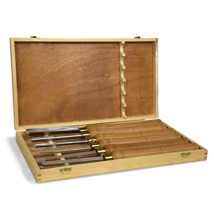 WEN CH10 6-Piece Artisan Chisel Set with 6-Inch High-Speed Steel Blades and 10-Inch England Beech Handles