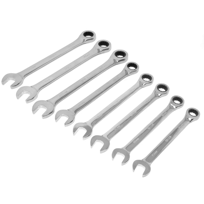 WEN WR161M 16-Piece Professional-Grade Ratcheting Metric Combination Wrench Set with Storage Pouch
