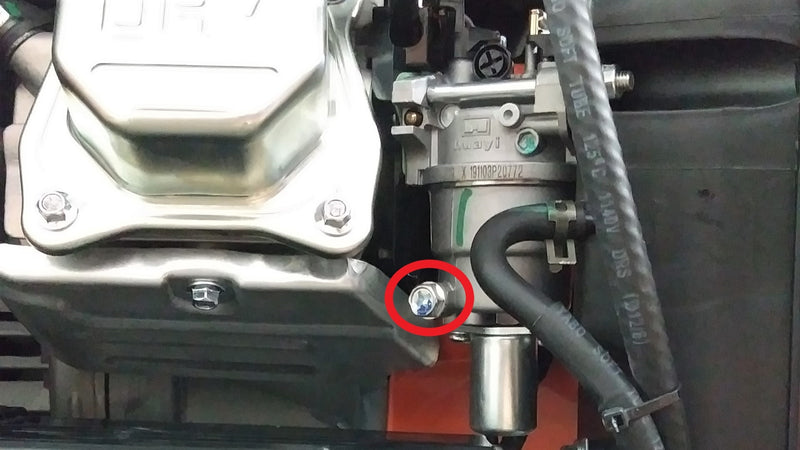 generator carburetor drain bolt location