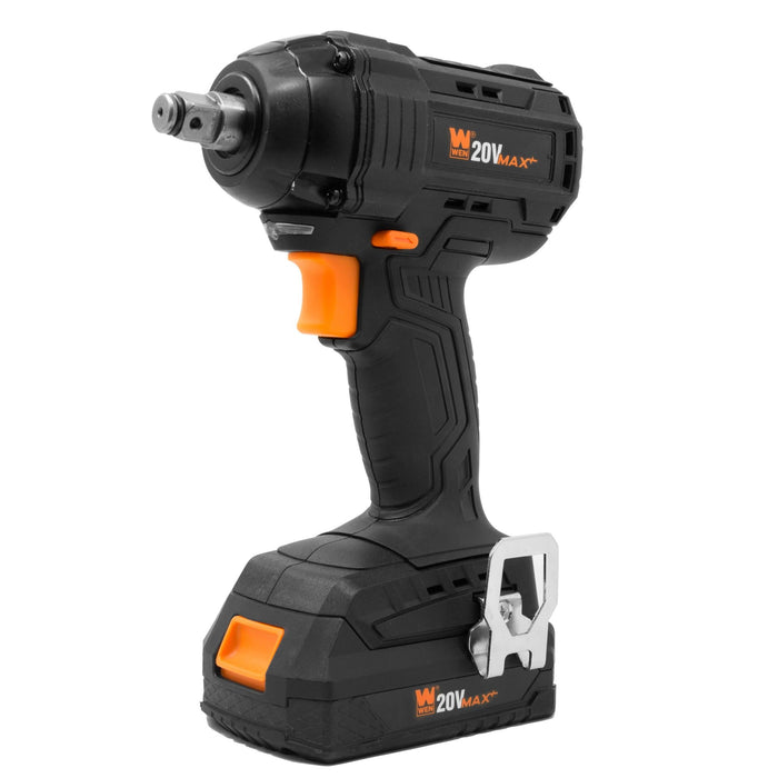 WEN 20V Cordless Impact Driver, Sander, and Impact Wrench Bundle with Two Batteries, Two Chargers, and Tool Bag