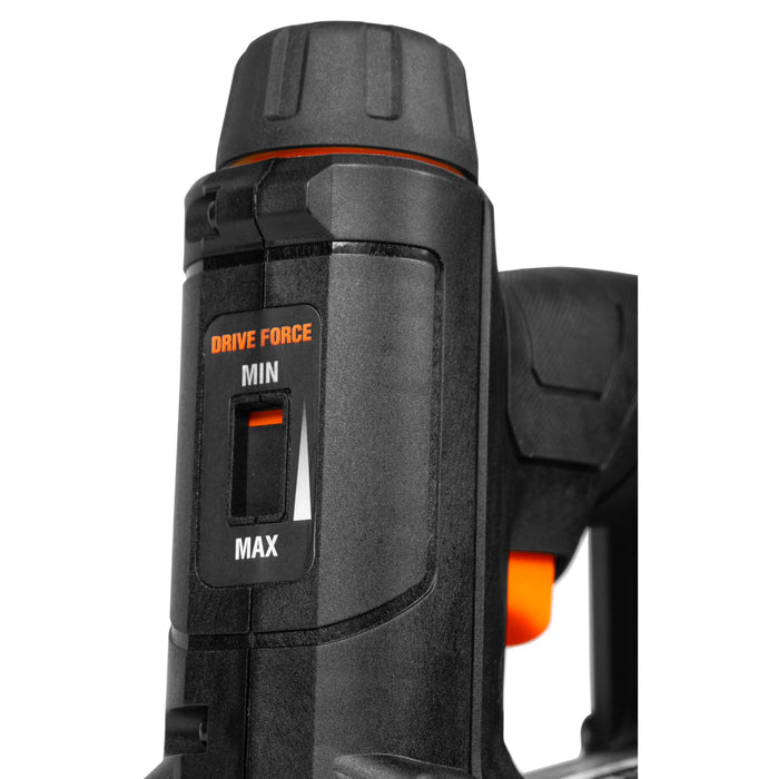 WEN 20539 20V Max Cordless 2-in-1 18-Gauge Brad Nailer and T50 Crown Stapler with 2.0Ah Battery and Charger