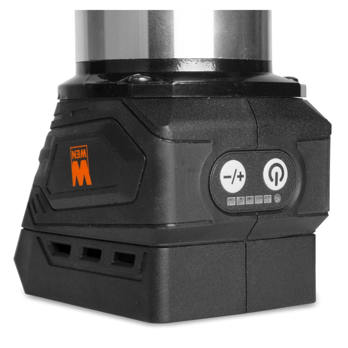 WEN 20610 20V Max Cordless Brushless Compact Trim Router with Fixed Base, 4Ah Lithium-Ion Battery, and Charger