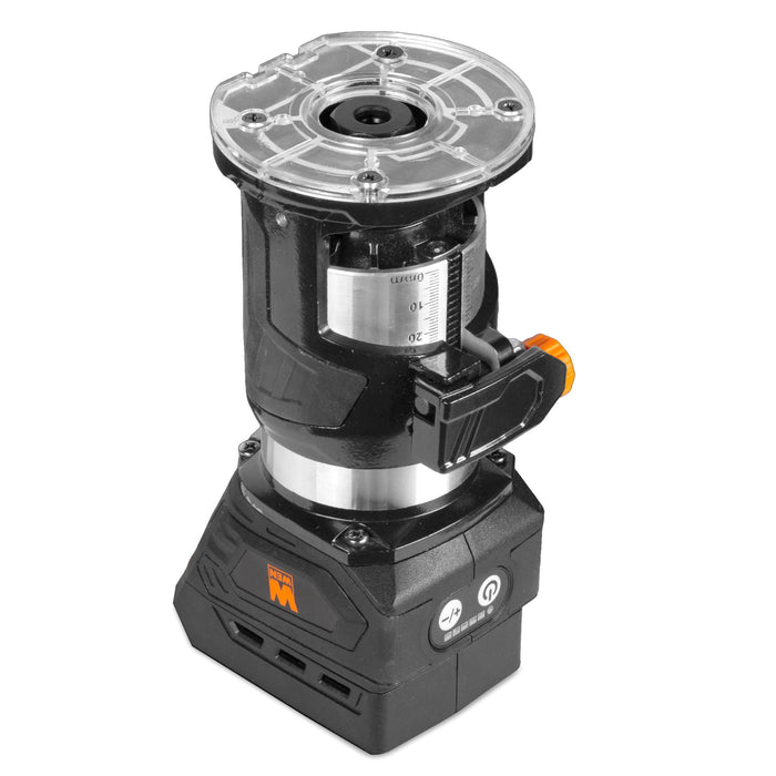 WEN 20610BT 20V Max Cordless Brushless Compact Trim Router with Fixed Base (Tool Only – Battery Not Included)