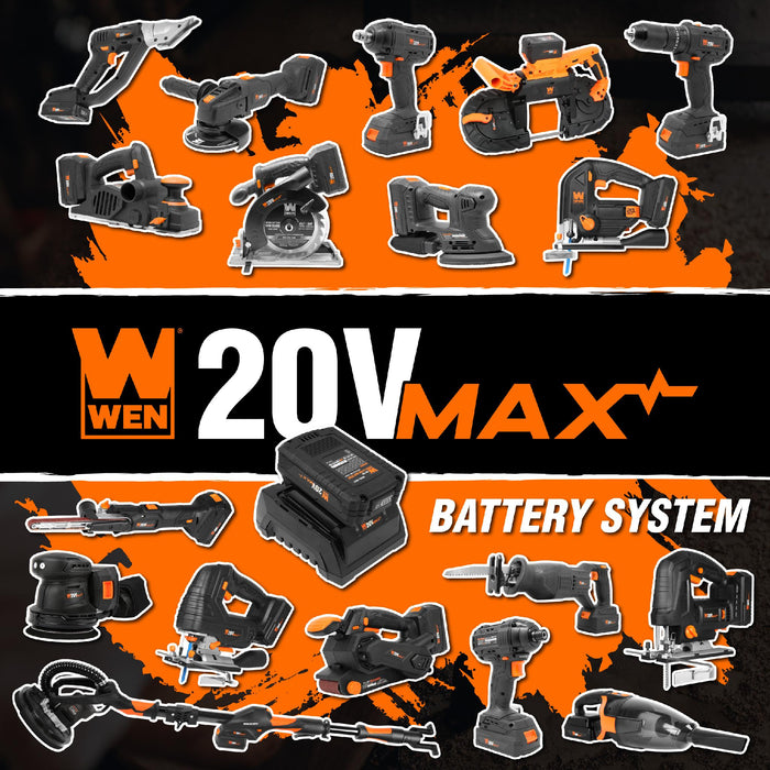 WEN 20-Volt Max Brushless Cordless 1/2 in. Hammer Drill and Driver