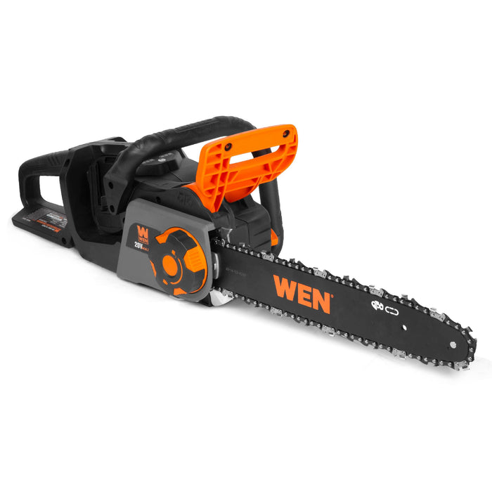 WEN 20754 20V Max 14-Inch Cordless Brushless Chainsaw with Two 4Ah