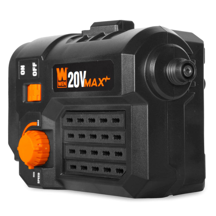 WEN 20923 20V Max Cordless Variable Speed Rotary Tool Station with Flex Shaft, 40 Accessories, 2Ah Li-Ion Battery, and Charger