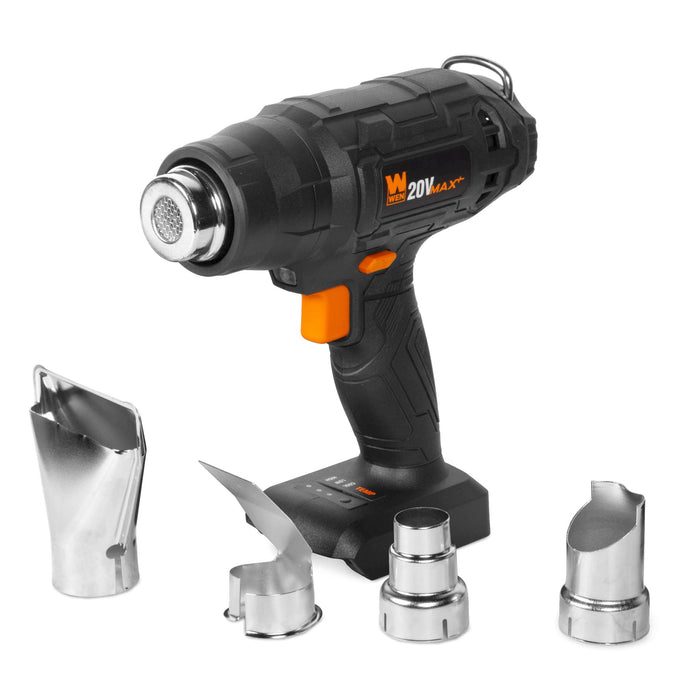 WEN 20955BT 20V Max Cordless Compact Dual-Temperature Heat Gun (Tool Only – Battery Not Included)