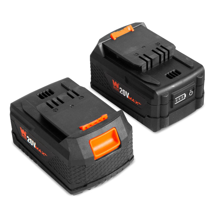 WEN 20VB25D 20V Max Starter Kit with Two 5.0 Ah Lithium-Ion Batteries and Dual Port Charger