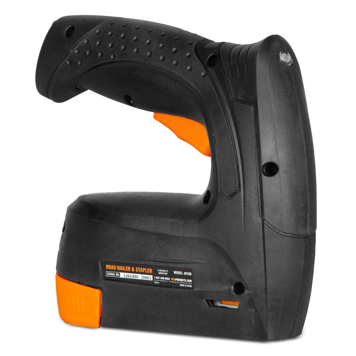 WEN 49180T 4V Max Cordless 2-in-1 5/8-Inch Brad Nailer and T50 Crown Stapler with USB Charger