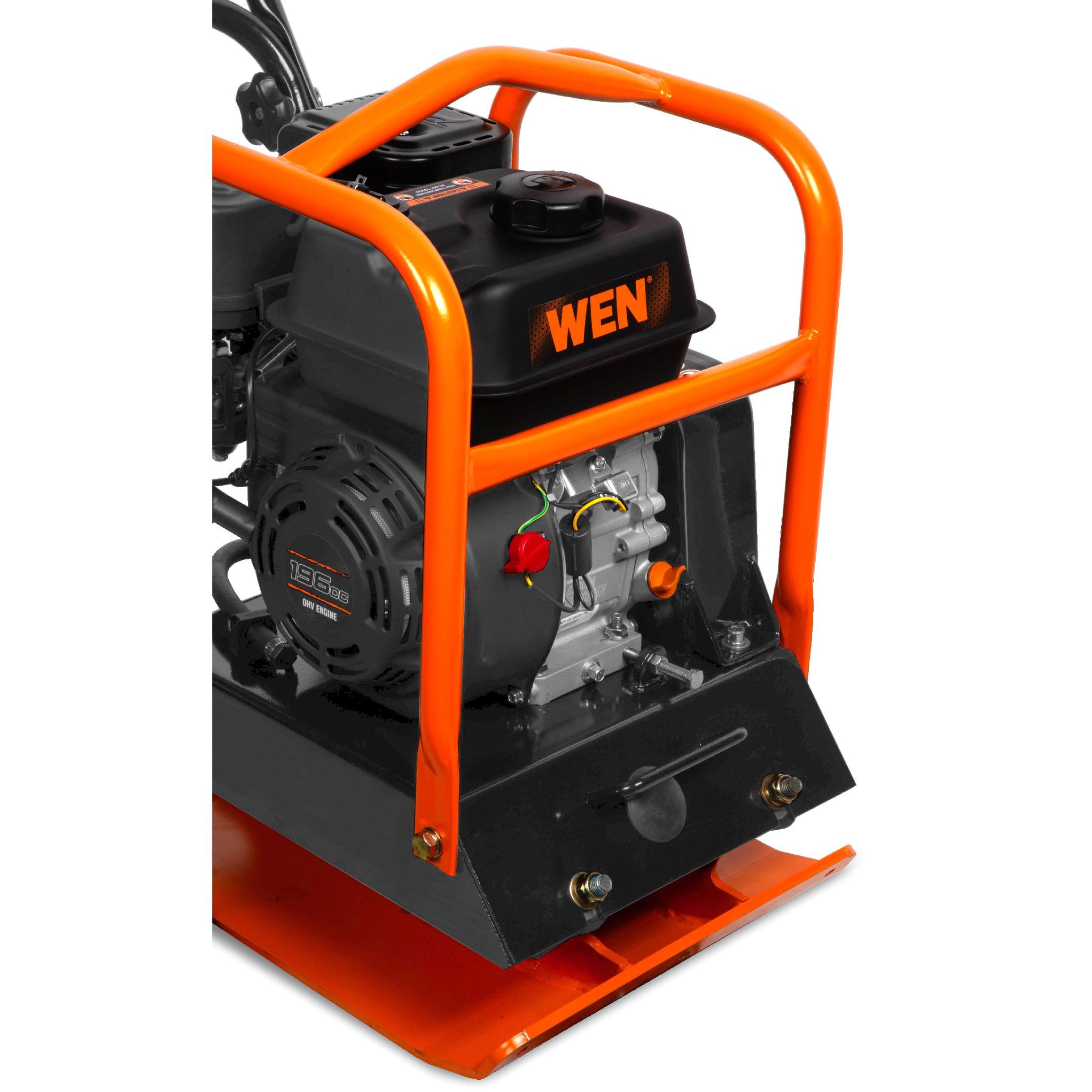 WEN 56096 6.5HP 196cc Plate Compactor with Wheels and 3350-Pound Compa ...