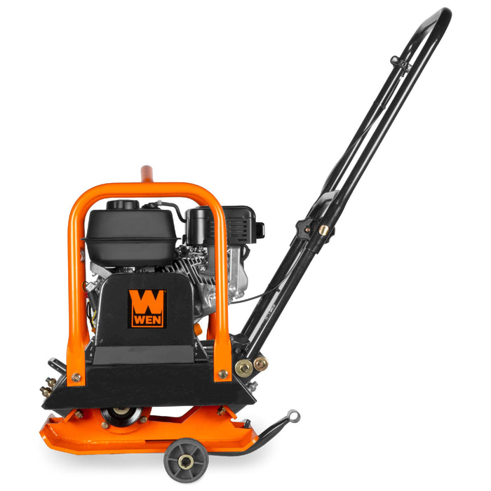 WEN 56096 6.5HP 196cc Plate Compactor with Wheels and 3350-Pound Compaction Force WEN 56096 6.5HP 196cc Plate Compactor with Wheels and 3350-Pound Compaction Force