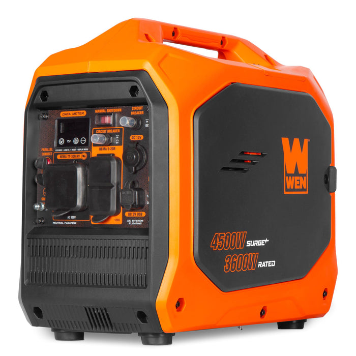WEN 56432i 4500-Watt Inverter Generator, RV-Ready, Quiet, Portable, and Lightweight with Fuel Shut Off