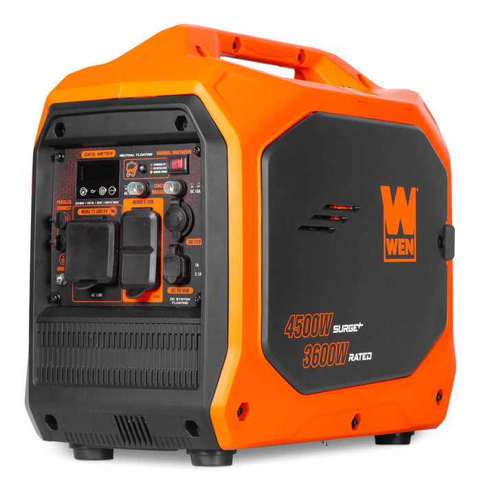 WEN 56432iX 4500-Watt Inverter Generator, RV-Ready, Quiet, Portable, and Lightweight with Fuel Shut Off and CO Watchdog