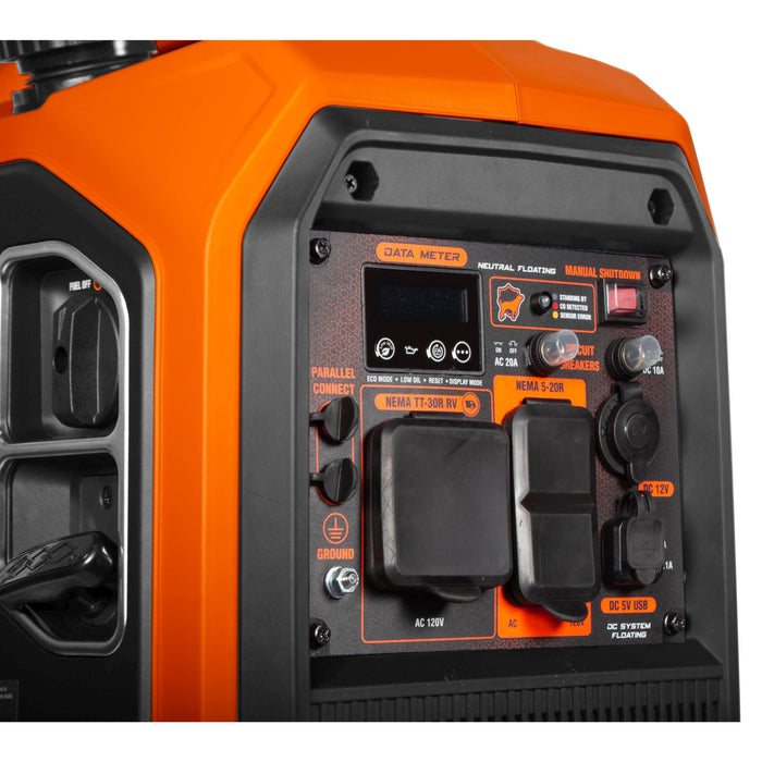 WEN 56432iX 4500-Watt Inverter Generator, RV-Ready, Quiet, Portable, and Lightweight with Fuel Shut Off and CO Watchdog