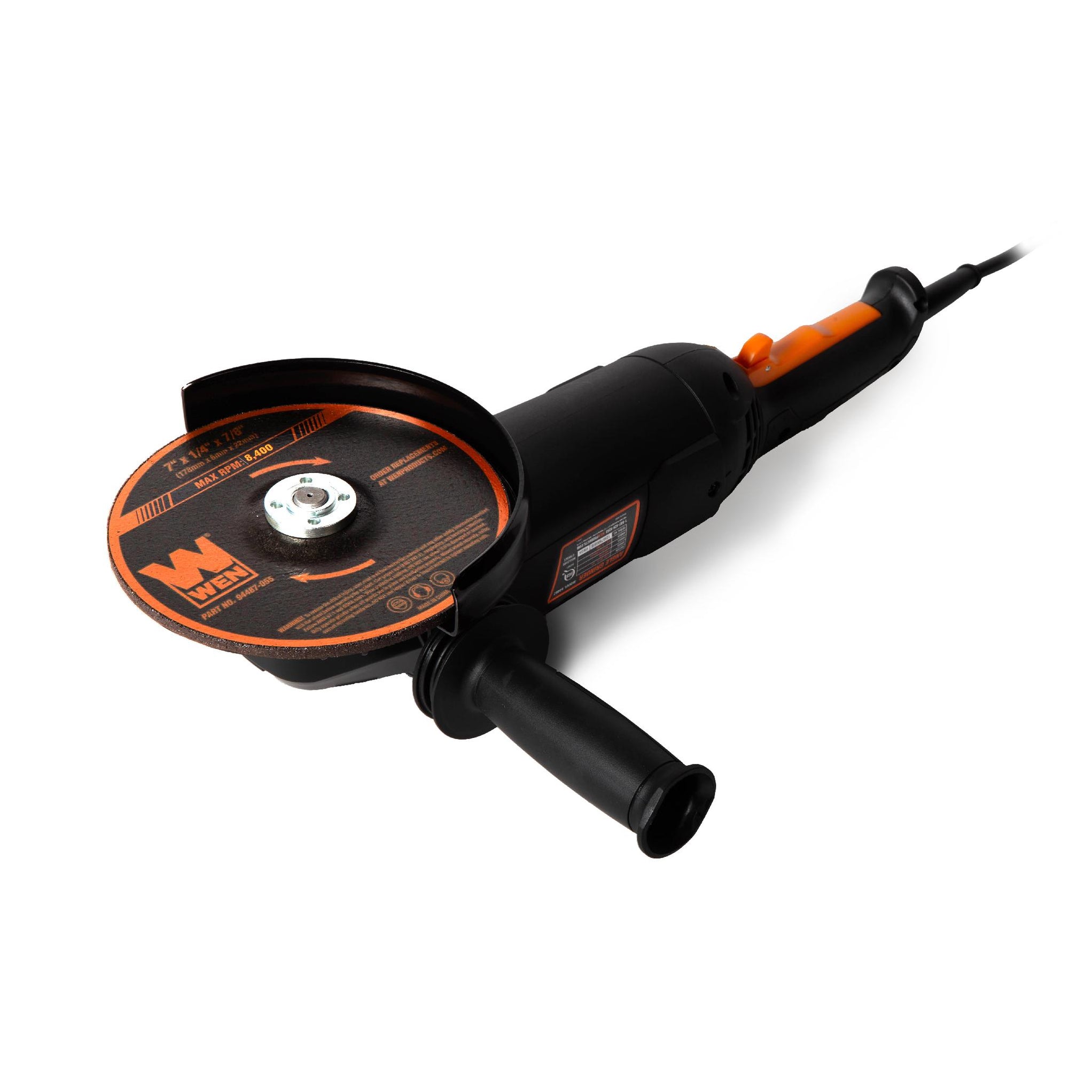 WEN 94487 15-Amp 7-Inch Angle Grinder with Reversible Handle — WEN Products