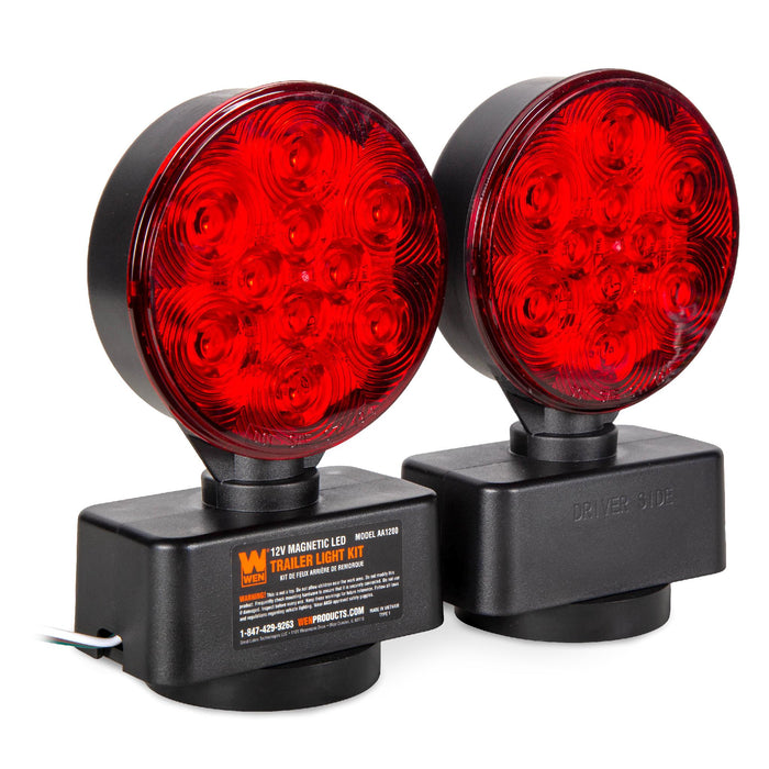 WEN AA1200 12V Magnetic LED Trailer Light Kit