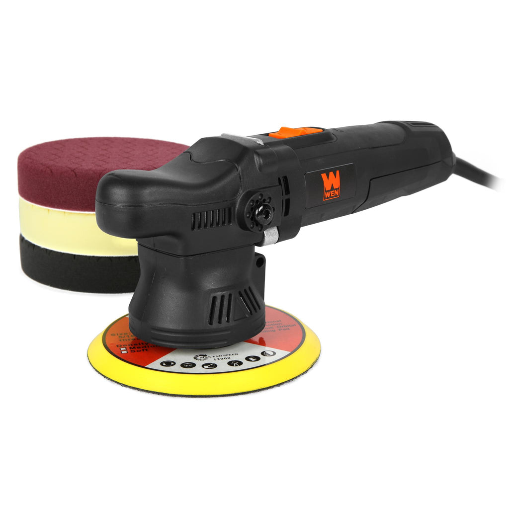 WEN AA6095 6-Inch 5.5-Amp Professional Grade Dual Action Polisher with 9mm  Throw