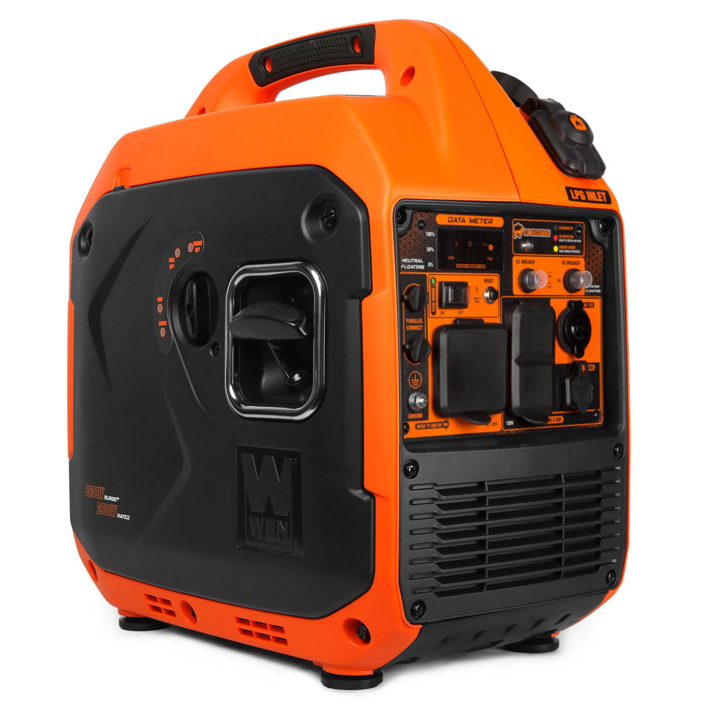 WEN DF360iX Quiet and Lightweight 3600-Watt Dual Fuel RV-Ready Portabl ...