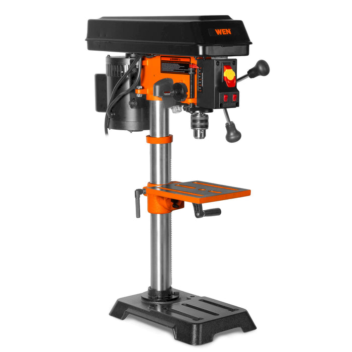 WEN DP1050 10-Inch Benchtop Drill Press, 6.2-Amp 5-Speed Motor with Cast Iron Construction, Laser and LED Work Light