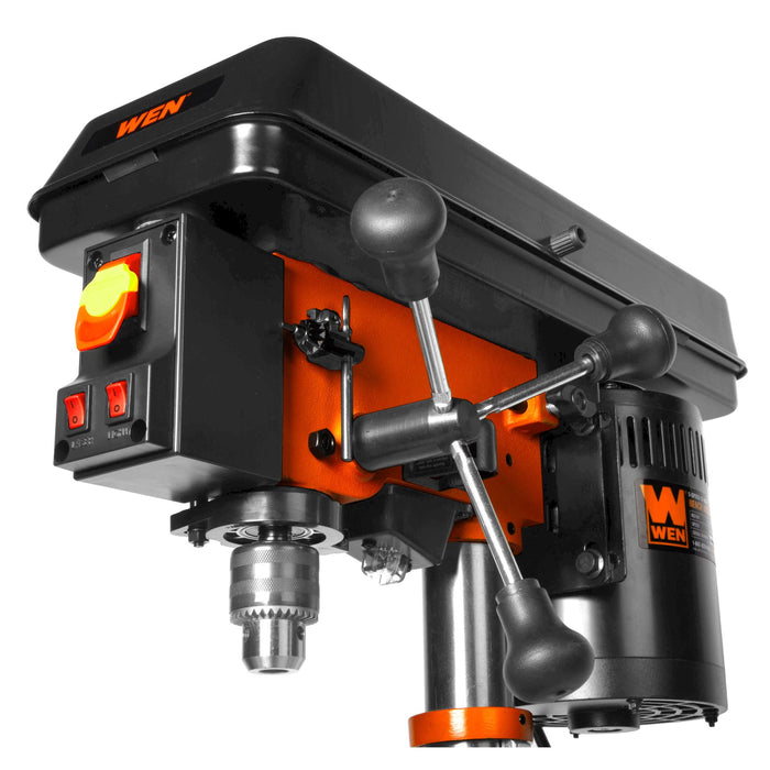 WEN DP1050 10-Inch Benchtop Drill Press, 6.2-Amp 5-Speed Motor with Cast Iron Construction, Laser and LED Work Light
