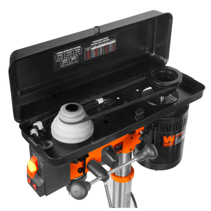 WEN DP1050 10-Inch Benchtop Drill Press, 6.2-Amp 5-Speed Motor with Cast Iron Construction, Laser and LED Work Light