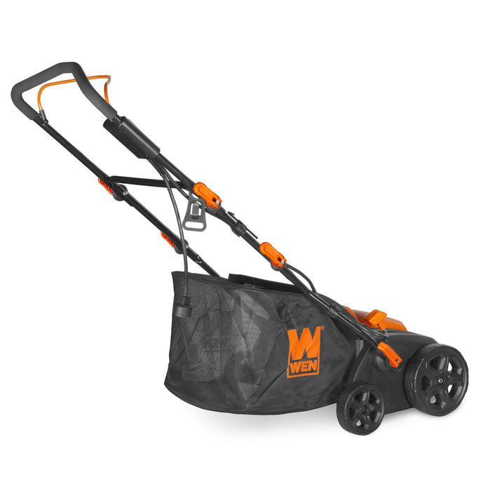 WEN DT1526 15-Inch 15-Amp 2-in-1 Electric Dethatcher and Scarifier with Collection Bag