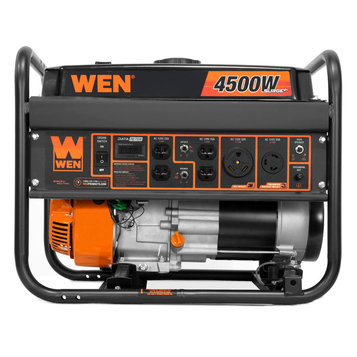 WEN GN4500M 4500-Watt 212cc Transfer Switch and RV-Ready Portable Generator with Wheel Kit
