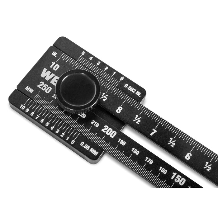 WEN ME252R 10-Inch Aluminum Offset Marking Gauge and Layout Tool with Laser-Etched Scale