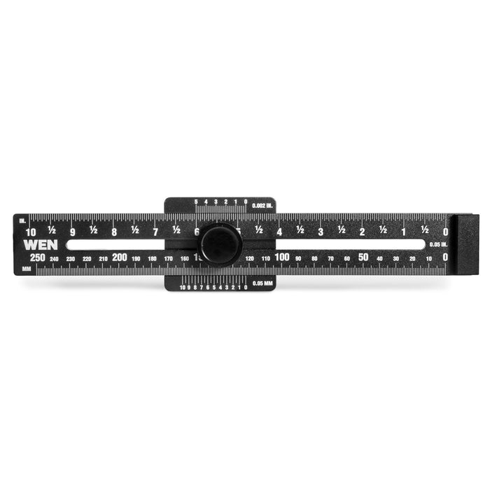 WEN ME252R 10-Inch Aluminum Offset Marking Gauge and Layout Tool with Laser-Etched Scale