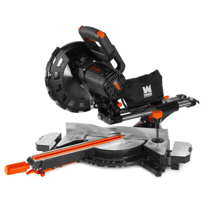 WEN MM1014T 15-Amp 10-Inch Single-Bevel Sliding Compound Miter Saw with Laser