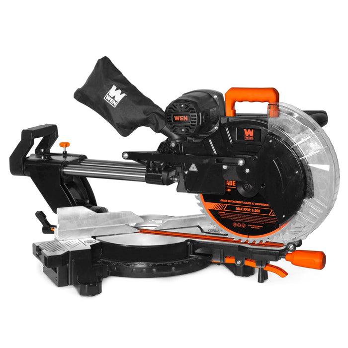 WEN MM1213 15-Amp 12-Inch Dual-Bevel Sliding Compound Miter Saw with L ...