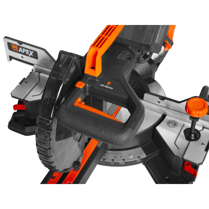 WEN MM1510 15A 10 in. Dual-Bevel Sliding Compound Miter Saw, LED Cutline