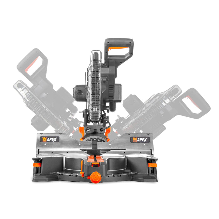 WEN MM1512 15A 12 in. Dual-Bevel Sliding Compound Miter Saw, LED Cutline