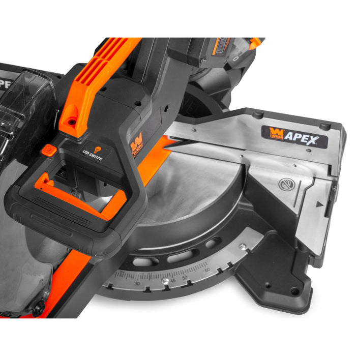 WEN MM1512 15A 12 in. Dual-Bevel Sliding Compound Miter Saw, LED Cutline