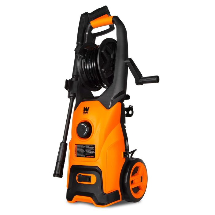 WEN PW23V 2300 PSI Electric Pressure Washer with Variable Pressure, Hose Reel, Wheel Kit, and 1.4 GPM Adjustable Flow Rate