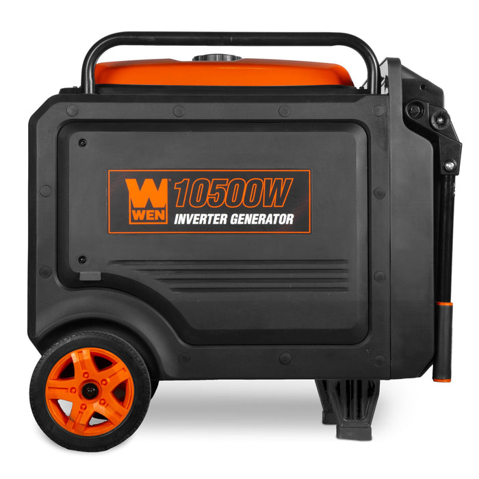 WEN TF1050iX 10,500-Watt 120V/240V Tri-Fuel Inverter Generator with Quiet 457cc Engine, Electric Start, Wheel Kit, and CO Watchdog, Gas, Propane, and Natural Gas Powered