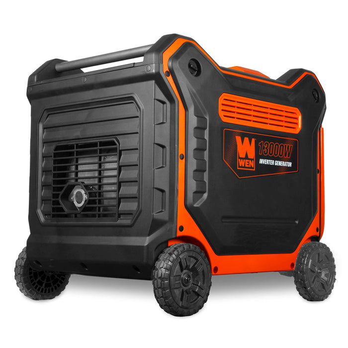 WEN TF1300iX 13,000-Watt 120V/240V Tri-Fuel Inverter Generator with Quiet 550cc Engine, Electric Start, Wheel Kit, and CO Watchdog, Gas, Propane, and Natural Gas Powered