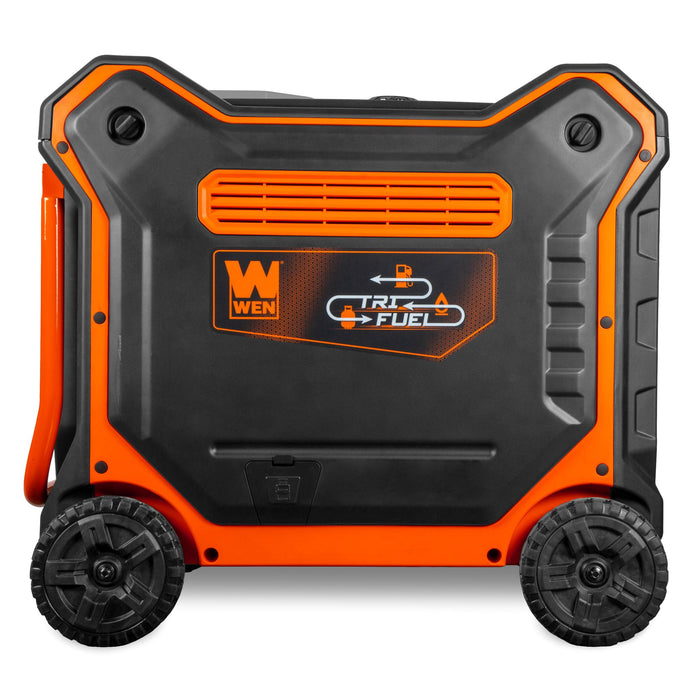 WEN TF1300iX 13,000-Watt 120V/240V Tri-Fuel Inverter Generator with Quiet 550cc Engine, Electric Start, Wheel Kit, and CO Watchdog, Gas, Propane, and Natural Gas Powered