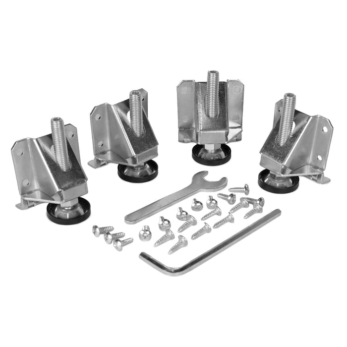 WEN WA0004 Heavy-Duty Adjustable Leveling Furniture Feet with L-shaped Mounting Brackets, 4-Pack