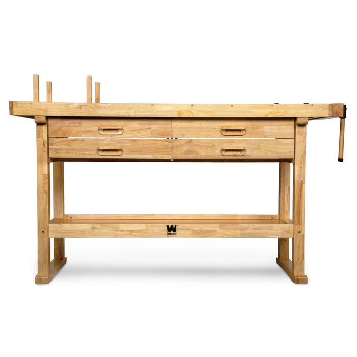 WEN WB6020 60-Inch Hardwood Workbench with Four Drawers and