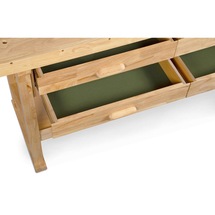WEN WB6020 60-Inch Hardwood Workbench with Four Drawers and Onboard Vise