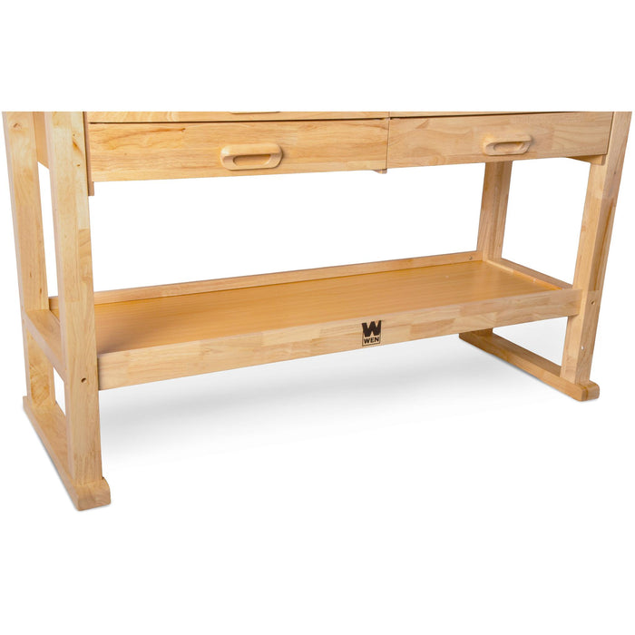 WEN WB6020 60-Inch Hardwood Workbench with Four Drawers and