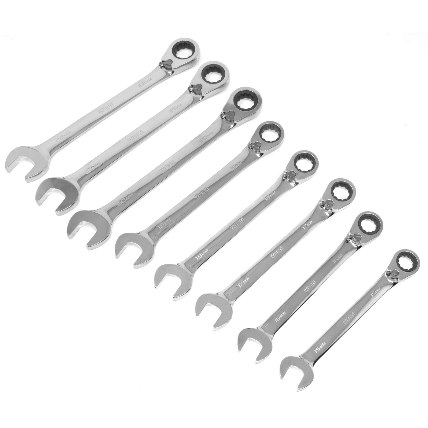 WEN WR162 16-Piece Professional-Grade Reversible Ratcheting Metric Com ...